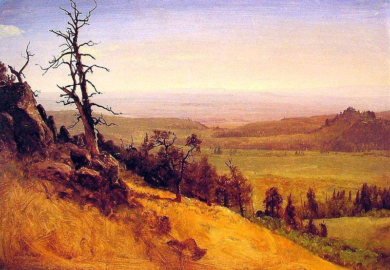 Albert Bierstadt Wasatch Mountains and Great Plains in distance, Nebraska Sweden oil painting art